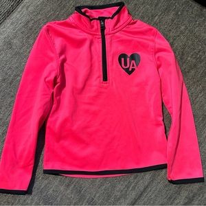 Size 5 hot pink under armour sweater
